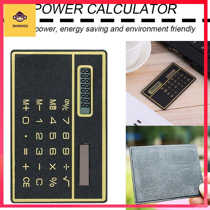 Máy tính mini siêu mỏng điện tử năng lượng mặt trời loại thẻ di động màn hình cảm ứng sinh viên món quà nhỏ món quà sáng tạo dễ thương | BigBuy360 - bigbuy360.vn