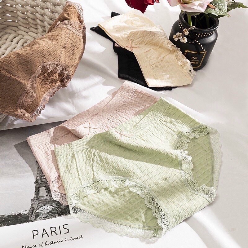Quần lót nữ,quần lót cotton kháng khuẩn viền ren co giãn 4 chiều- Mẫu mới 2021- 𝐐𝐋𝟒𝟏