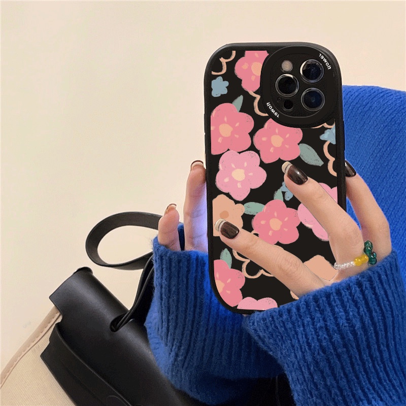 Ốp lưng Iphone viền tròn bảo vệ camera hoa hồng 7/7plus/8/8plus/x/xr/xs/11/12/13/pro/max/plus/promax  - Tomax Case