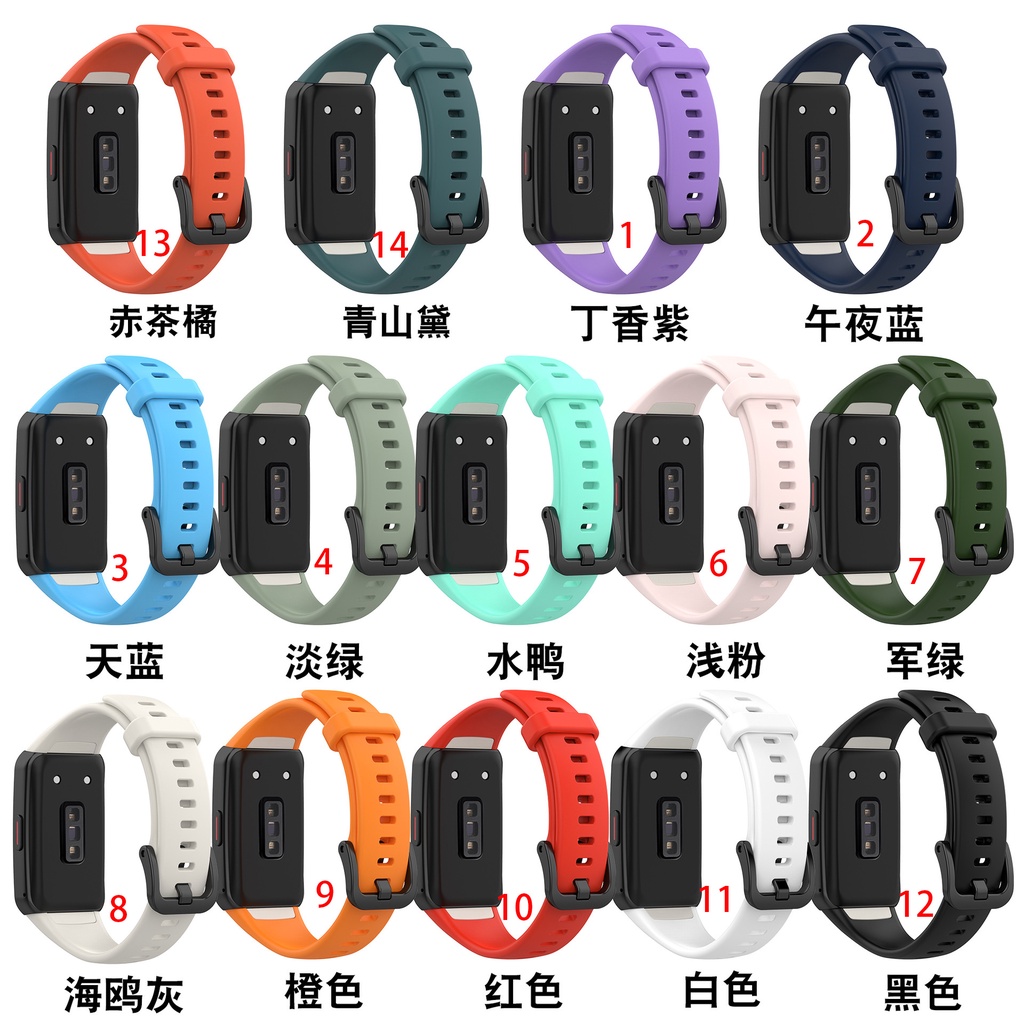 Dây Đeo Silicon Cho Đồng Hồ Thông Minh Huawei Band 6 pro Honor Band 6 7
