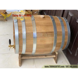 THÙNG GỖ SỒI NGÂM Ủ RƯỢU 100 LÍT