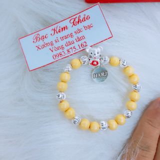 Vòng dâu tằm cho bé tuổi chuột treo bảng khắc tên theo yêu cầu