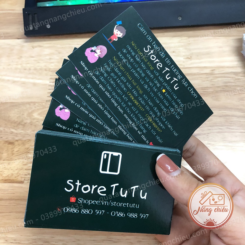 In Card visit, Namecard, Thẻ Tích Điểm, Tag, Voucher - In theo Yêu cầu