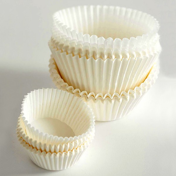 Bộ 500 chén giấy cupcake trắng lót nướng bánh 4cm (10,5)