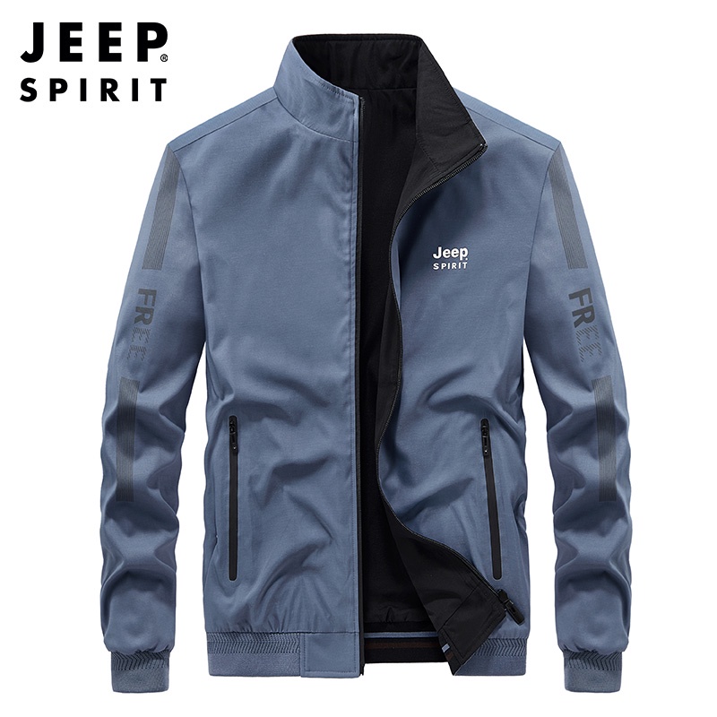 JEEP SPIRIT Áo Khoác Cổ Đứng Thời Trang Thường Ngày Cho Nam