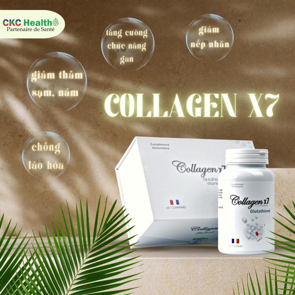 Collagen GC I Hàng chính hãng PhápI Làm đẹp da từ bên trong, trắng da giảm sạm nám, chống lão hóa da.Lọ 60v.thuochieuqua