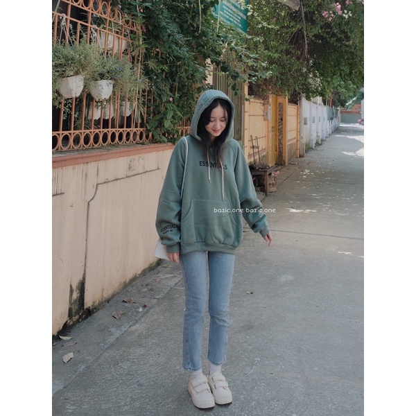 Áo hoodie nỉ bông form rộng, áo hoodie thêu chữ Bazic one | BigBuy360 - bigbuy360.vn