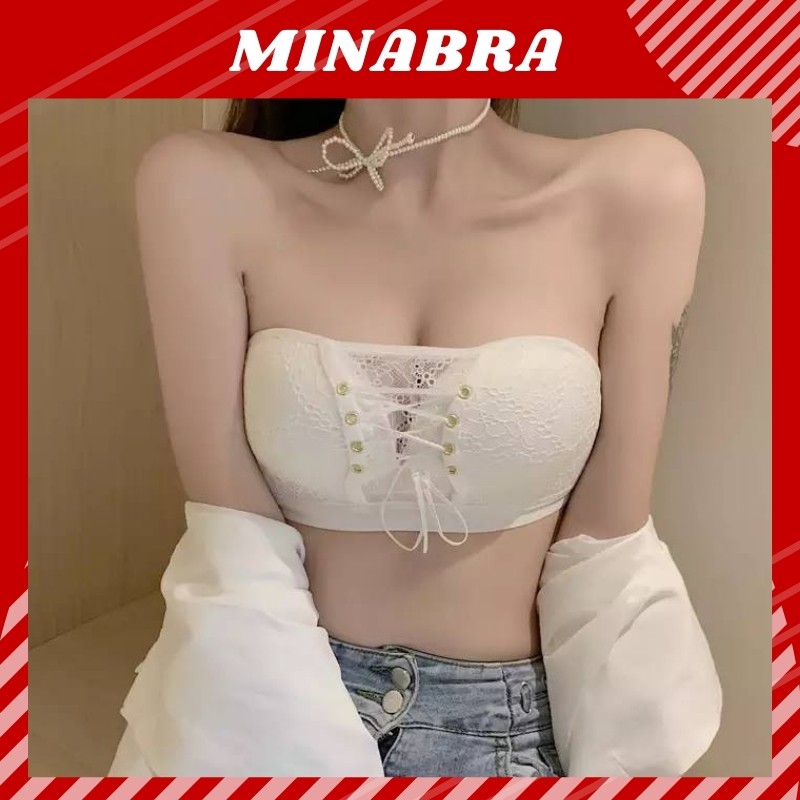 Áo Ngực Quả Ngang Dây Rút Chống Tuột THỜI TRANG MINABRA Áo Lót Không Dây, Form Dáng Chuẩn Giúp Ôm Nâng Tôn Dáng ACN02