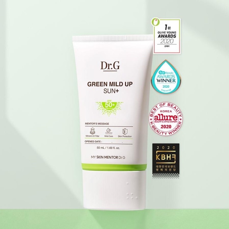 Kem Chống Nắng Dr.G Green Mild Up Sun Spf 50/PA+++ XANH 10 ml