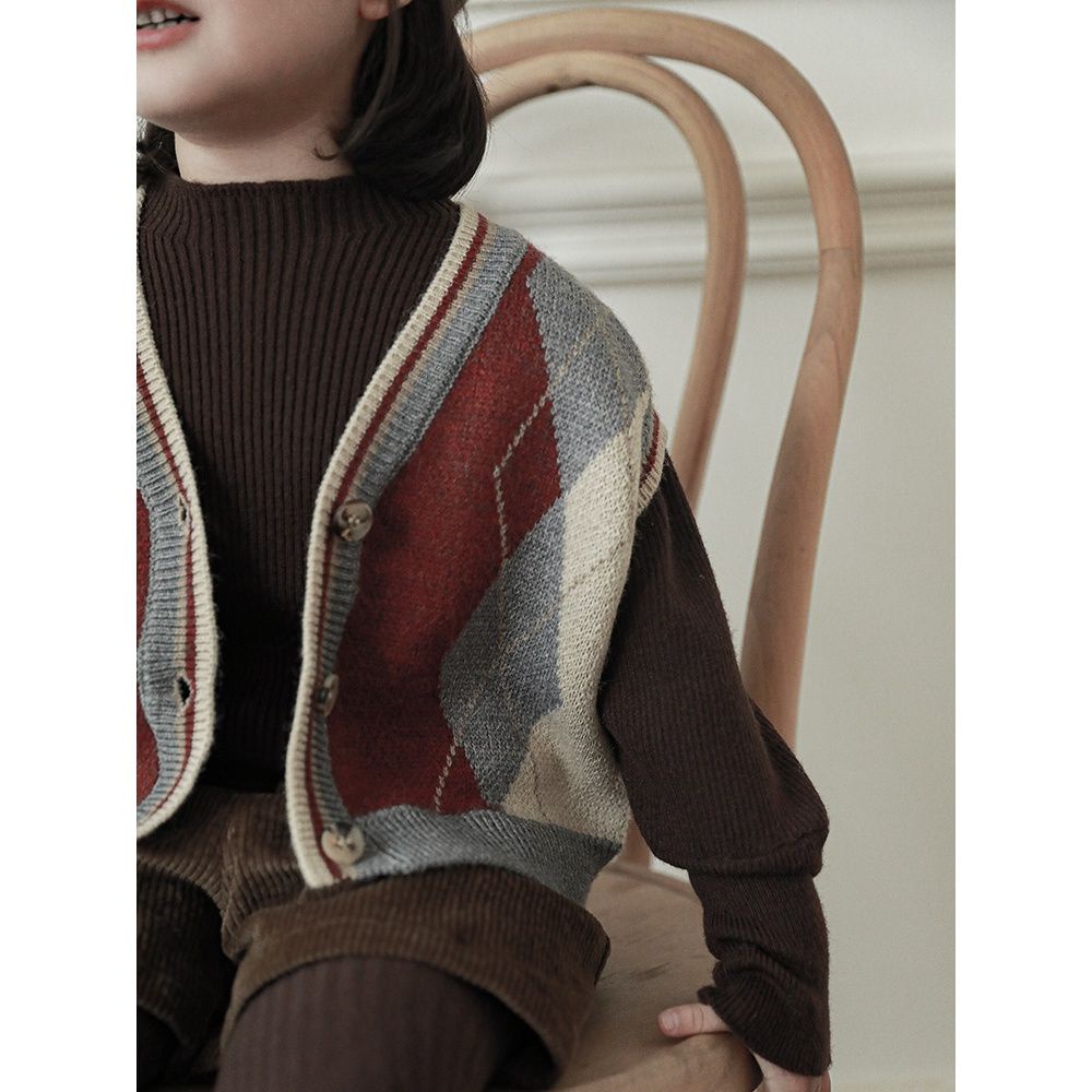 [Babycat] Hàng Có Sẵn Áo Khoác Cardigan Dệt Kim Không Tay Phong Cách Hàn Quốc Nhật Bản Mới Thời Trang Xuân Thu Ấm Áp Dành Cho Bé Gái
