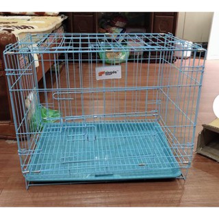Lồng cho chó mèo, thú cưng - Lồng, chuồng gấp sơn tĩnh điện chó mèo (Kèm khay)