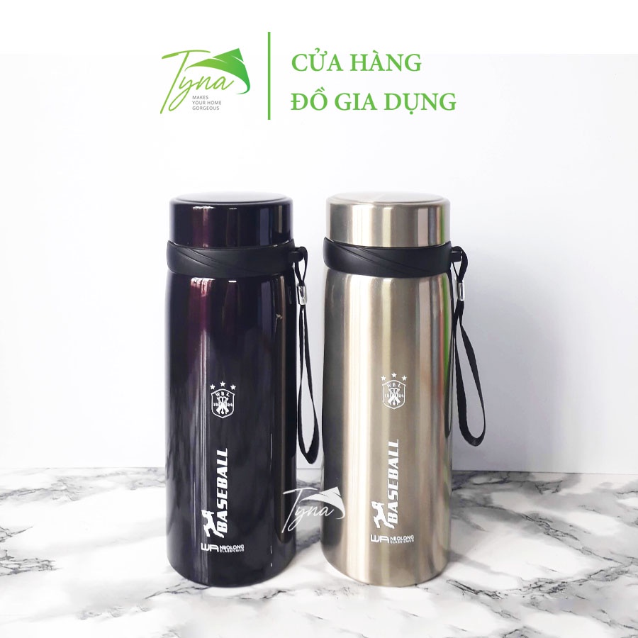 [Tyna shop] - Bình giữ nhiệt Inox SUS 304 cao cấp BASEBALL 1100ml