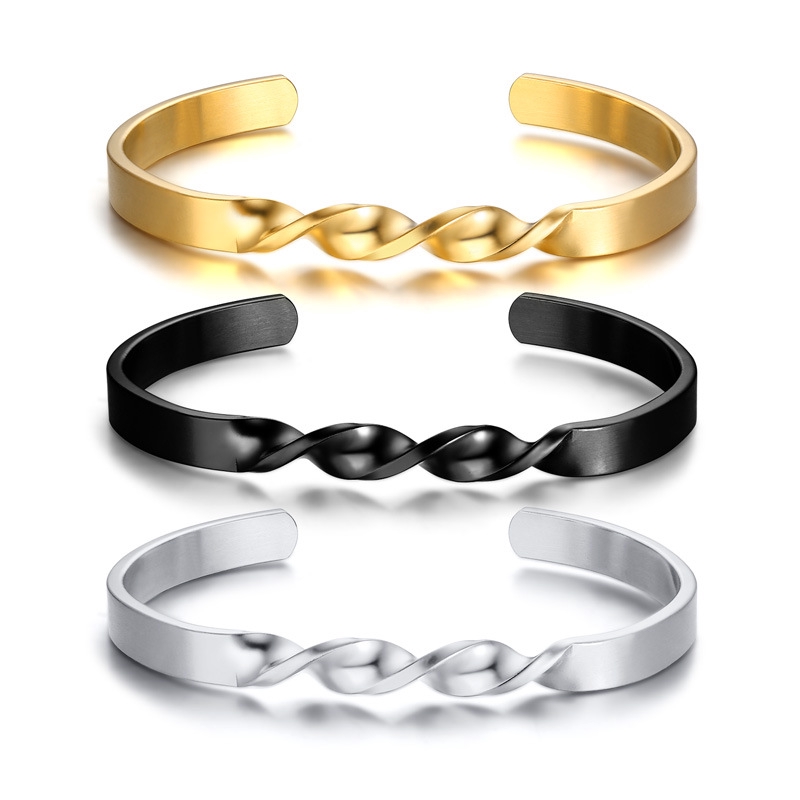 Vòng Tay Kim Loại Màu Vàng / Bạc Cho Nam