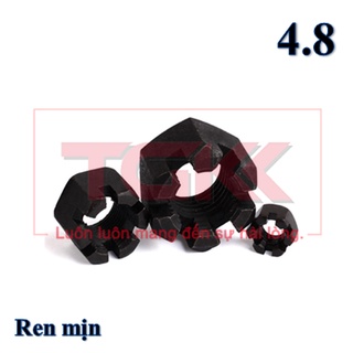 Đai ốc khía ren mịn thép đen m10-m20