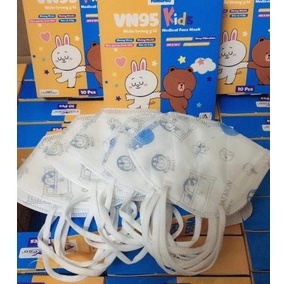 Khẩu trang vn95 cho bé FAMAPRO NAM ANH 4 lớp giấy kháng khuẩn(hộp 10c)