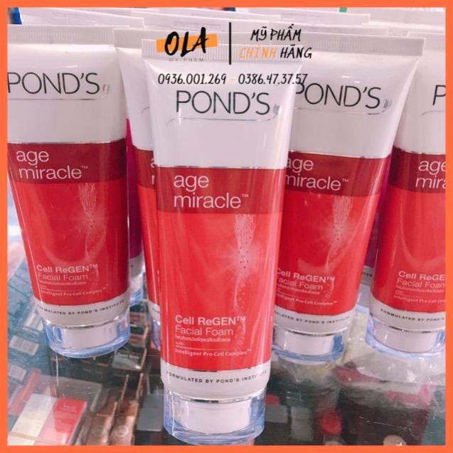 Sữa Rửa Mặt Ngăn Ngừa Lão Hóa Cao cấp Pond's Age Miracle 100ml - mỹ phẩm ola