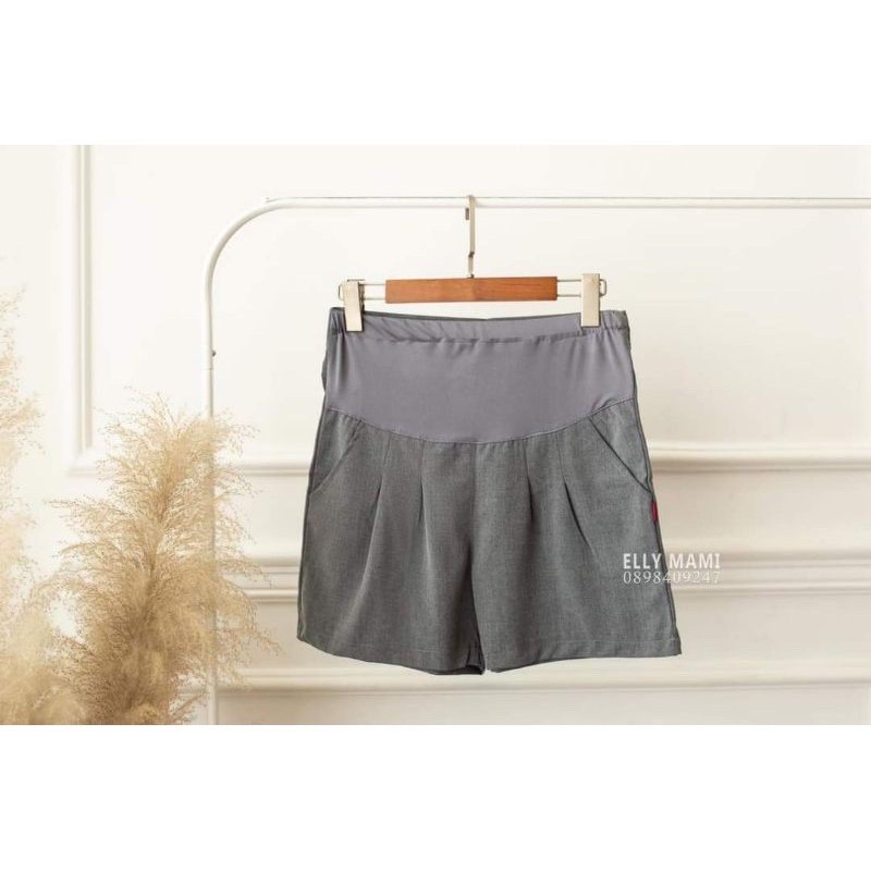 Quần sooc bầu chất 2 biên siêu mát