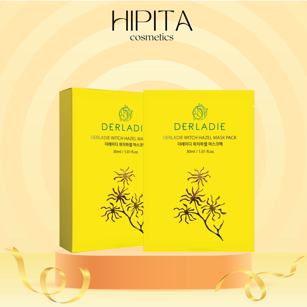 Mặt Nạ Giảm Mụn, Dưỡng Dáng Da Derladie Witch Hazel Mask Pack - Lẻ 1 Miếng