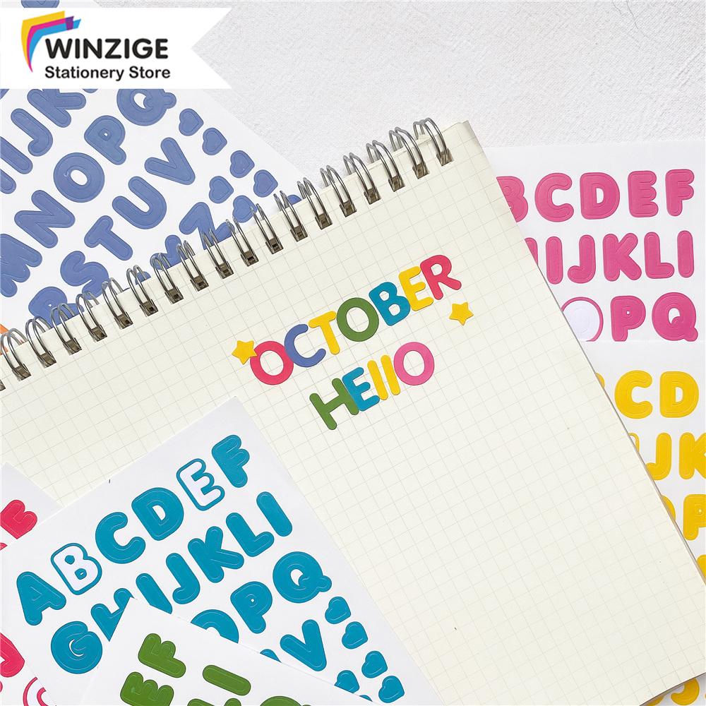 Winzige Sticker dán trang trí sổ tay thủ công DIY in bảng chữ cái độc đáo