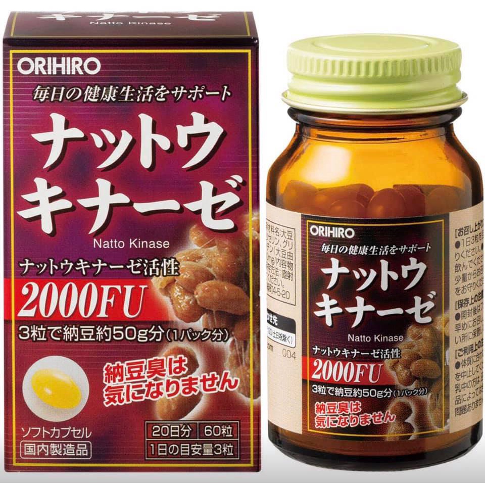 Viên uống hỗ trợ chống đột qụy Natto Kinase 2000FU Nhật Bản [Date 02/2024]