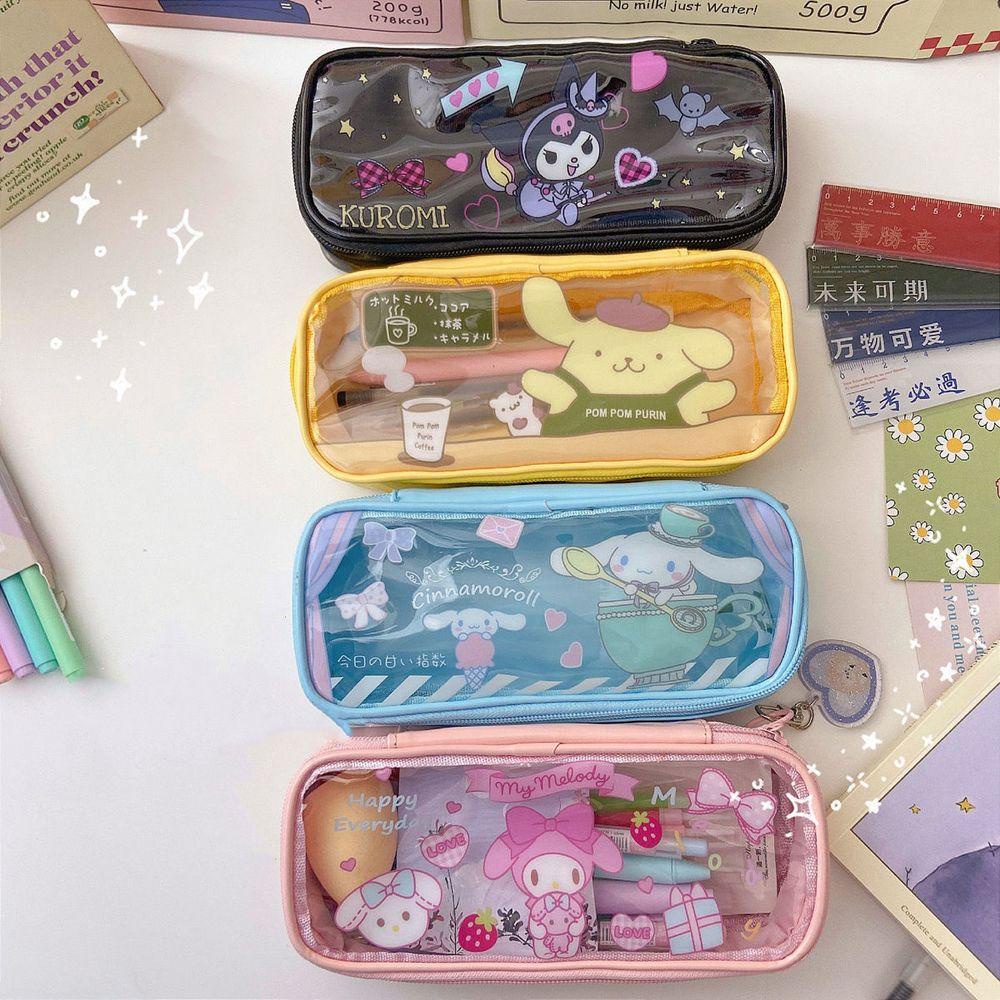 1 Túi Đựng Bút Chì / Mỹ Phẩm Kuromi Melody / Cinnamoroll Đáng Yêu Cho Nữ