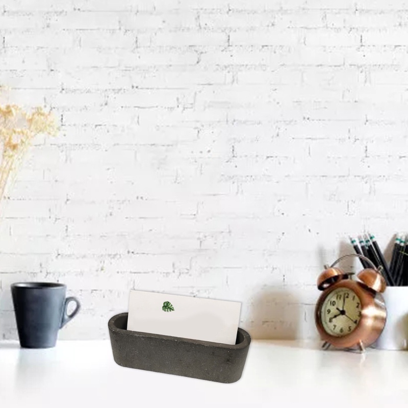 Khuôn Silicon Làm Hộp Đựng Thẻ Hình Oval Bằng Resin Epoxy Pha Lê UV DIY Trang Trí Nhà Cửa