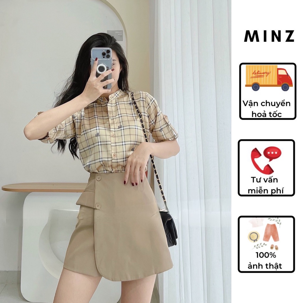 Áo SƠ MI cổ tàu đuôi tôm MINZ