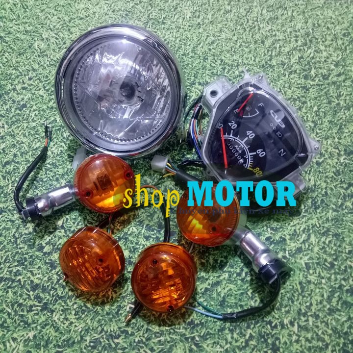 Cụm pha đèn trước - Củ xi nhan Trước/ Sau  - Đồng hồ cơ cho xe Cub 81 đời mới - BCUB