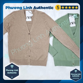 Áo len Cardigan cúc kim loại cổ V Zara Auth new tag có sẵn 8851/927 8851927