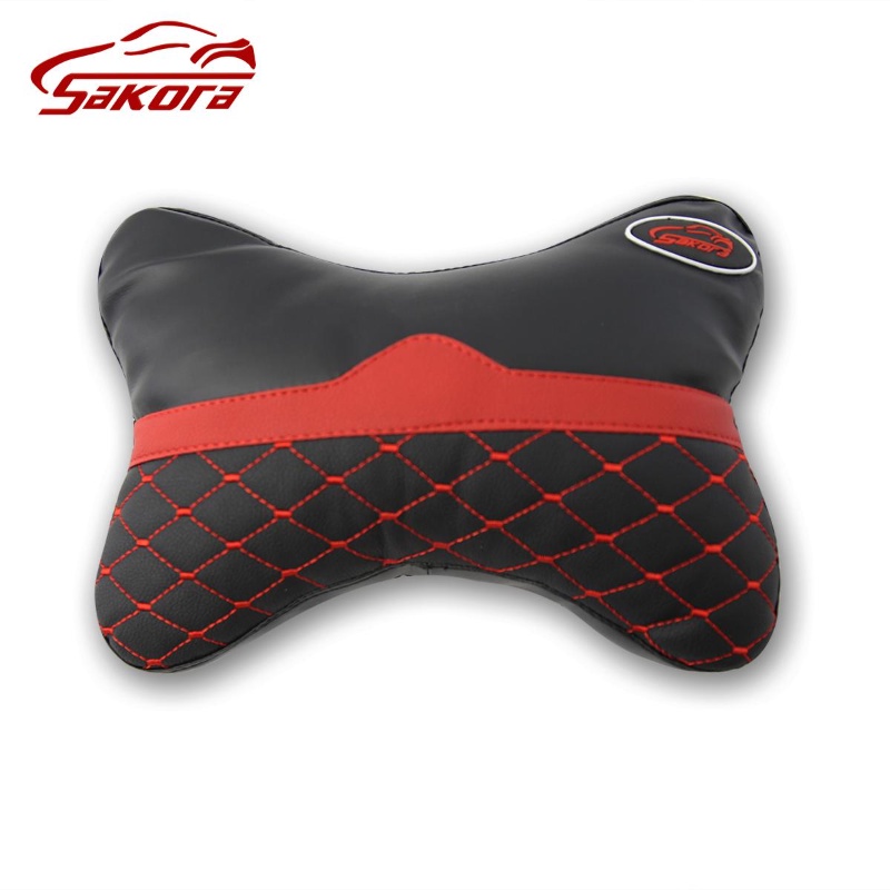 [HCM] Bộ gồm 2 gối tựa đầu dành cho ghế ô tô xe hơi xe tải bằng sợi bông bọc giả da mền mại bảo vệ cổ gáy-ZT N23