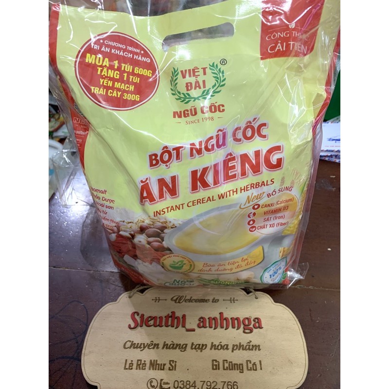 BỘT NGŨ CỐC ĂN KIÊNG VIỆT ĐÀI 600G (Tặng Oat-Ta 300g)