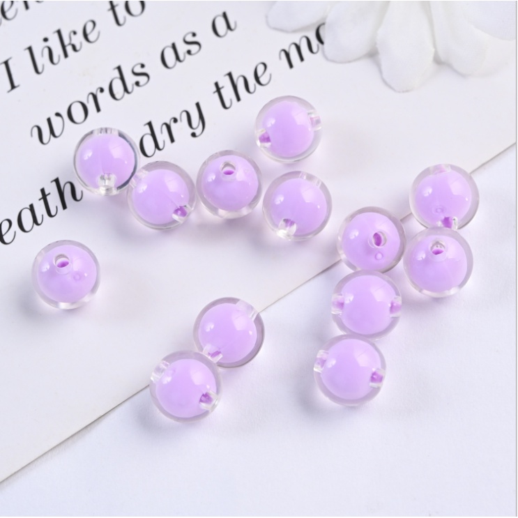 Hạt acrylic trong suốt hình tròn nhiều màu sắc dùng làm trang sức