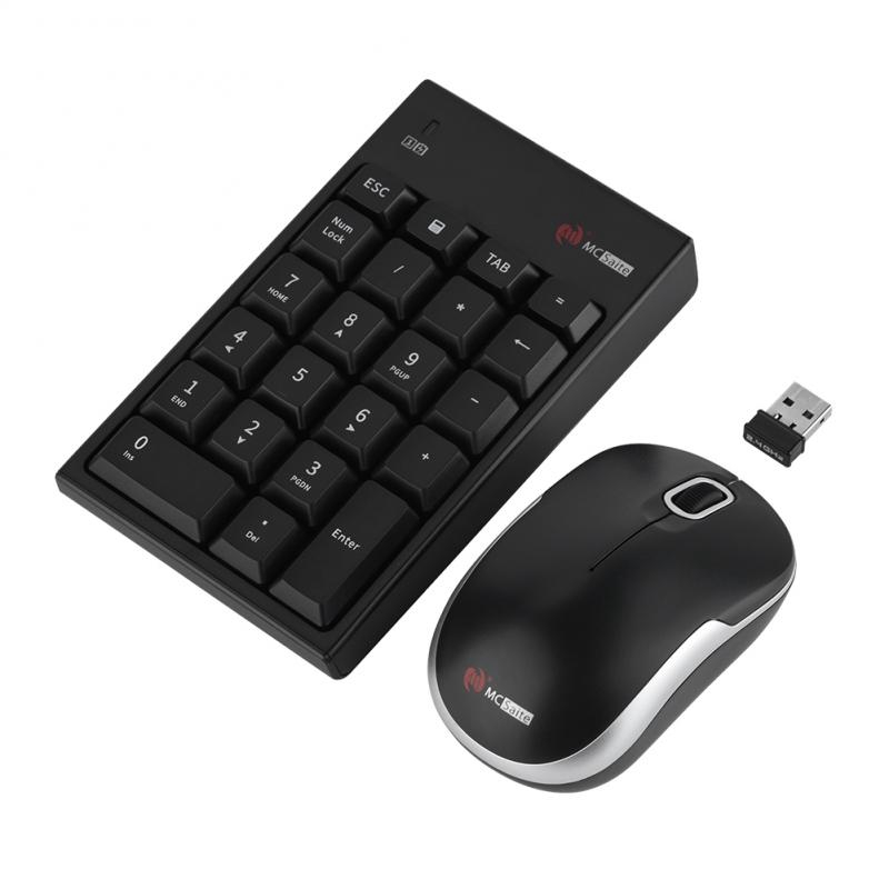 Bamaxis 2.4GHz Keyboard Mouse Set 1200 DPI Optical Mouse &amp; 22-key Numeric Keyboard