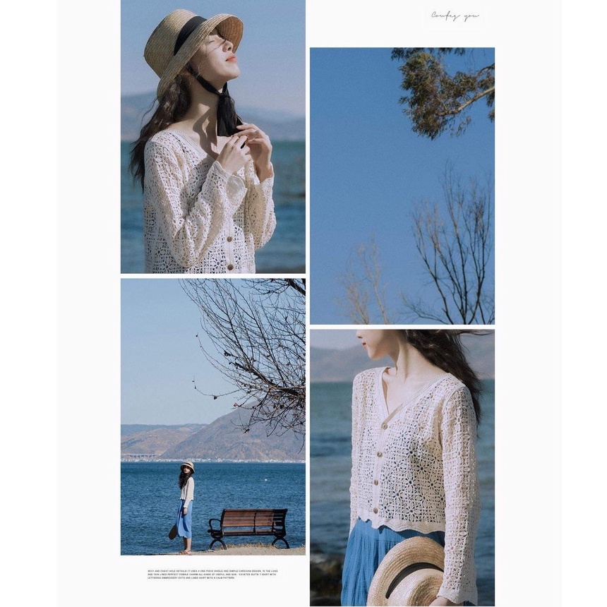 - Áo len móc handmade phong cách Vintage/ Bohomian siêu xinh chất đẹp