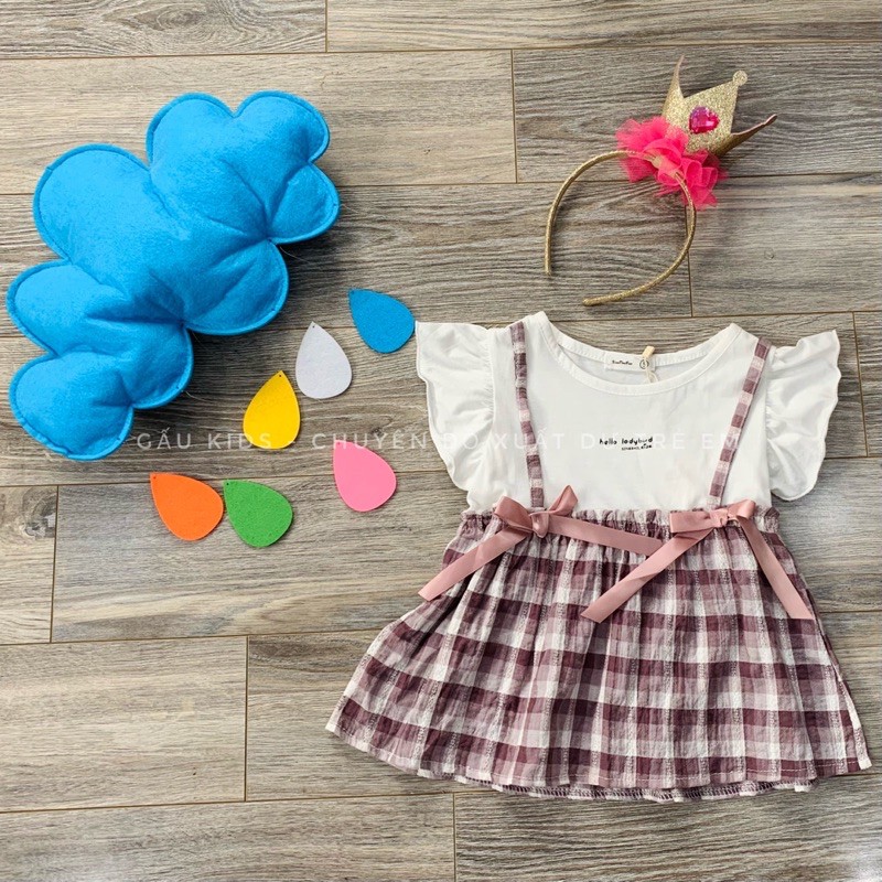 Áo váy giả yếm kèm nơ