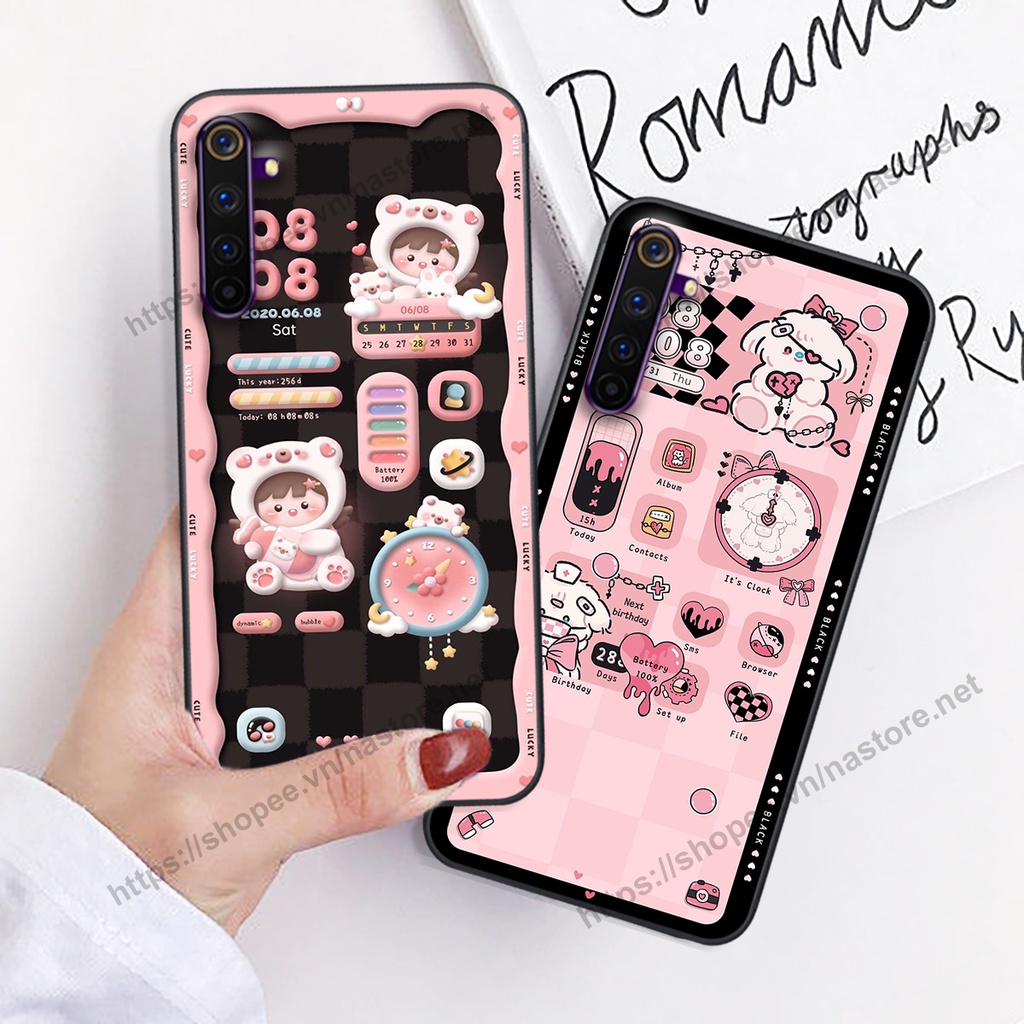 Ốp lưng Realme 6 / Realme 6 Pro gấu, đồng hồ dễ thương cute giá rẻ