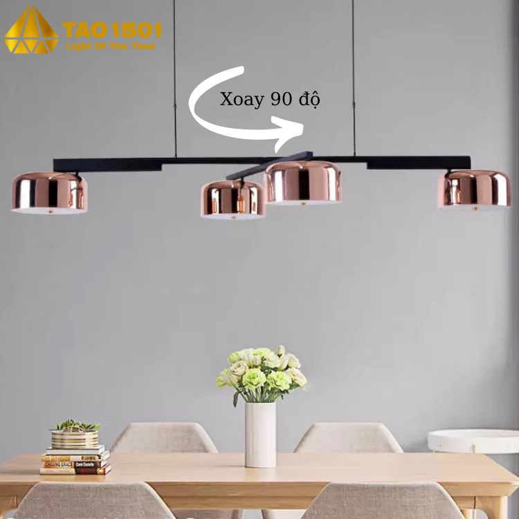 Đèn Thả Trang Trí 4 Chao - Đèn Thả Bàn Ăn - Đèn Thả Bàn Làm Việc - Đèn Thả Phòng Khách (Tặng kèm bóng led)