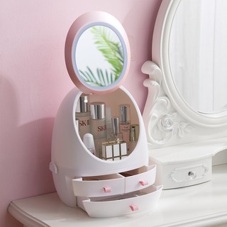 Hộp Đựng Đồ Trang Điểm Có Gương Có Đèn LED