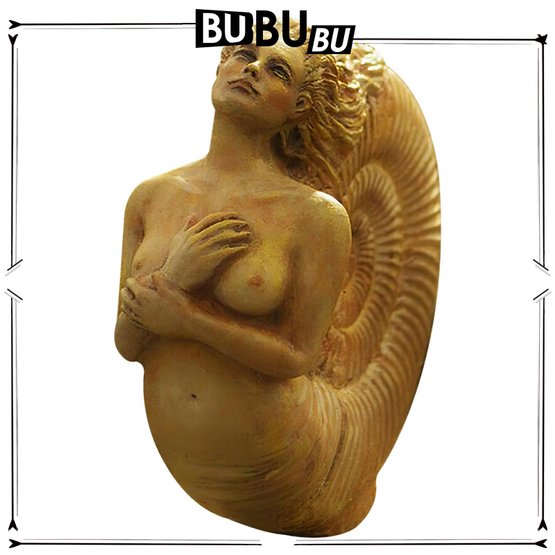 [ROOBON]Pack of 2 Resin Woman Spirit Statue Decorative Sculpture Decor Figurines