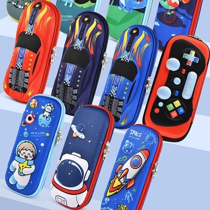 Bóp Viết, Hộp Bút 3D Nổi Cao Cấp Hình Siêu Nhân, Phi Thuyền, Thỏ Hồng, Pony, Chống Sốc, Hộp đựng bút cho bé