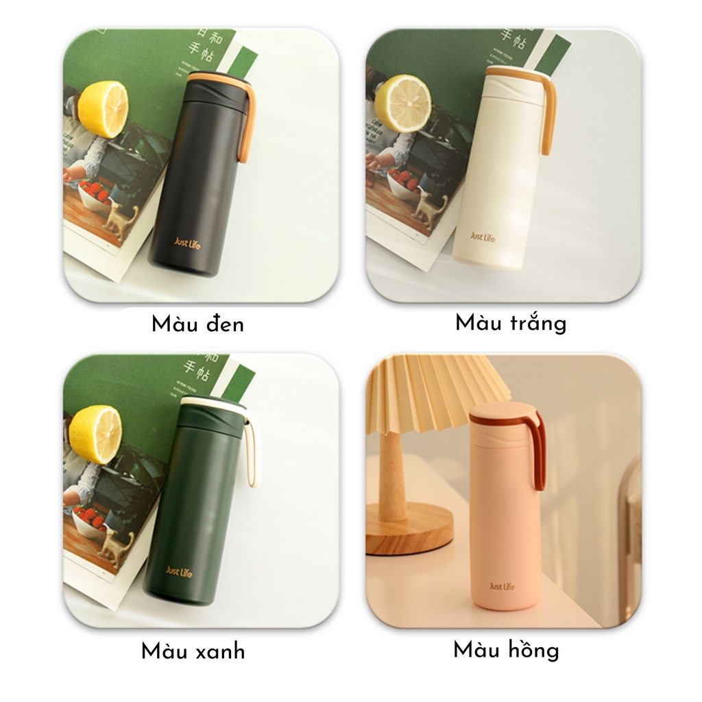 Bình đựng nước giữ nhiệt cao cấp mini inox 304 giá rẻ, phù hợp văn phòng, học sinh sinh viên 350ml HANZY