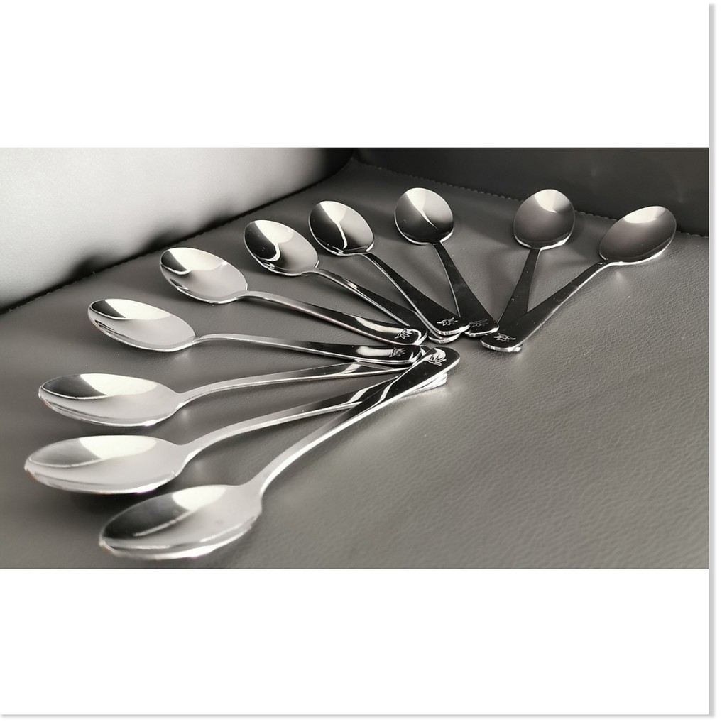 bộ 10 muỗng inox cho bé mầm non loại 1