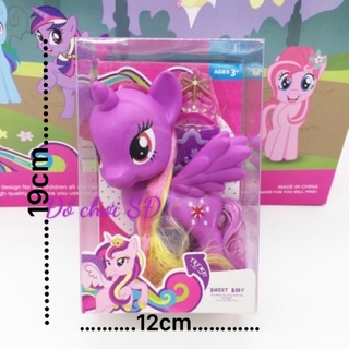 ngựa pony - combo tím và trắng - Pony Hoạt Hình Phát Đèn Và Âm Thanh Cho Bé