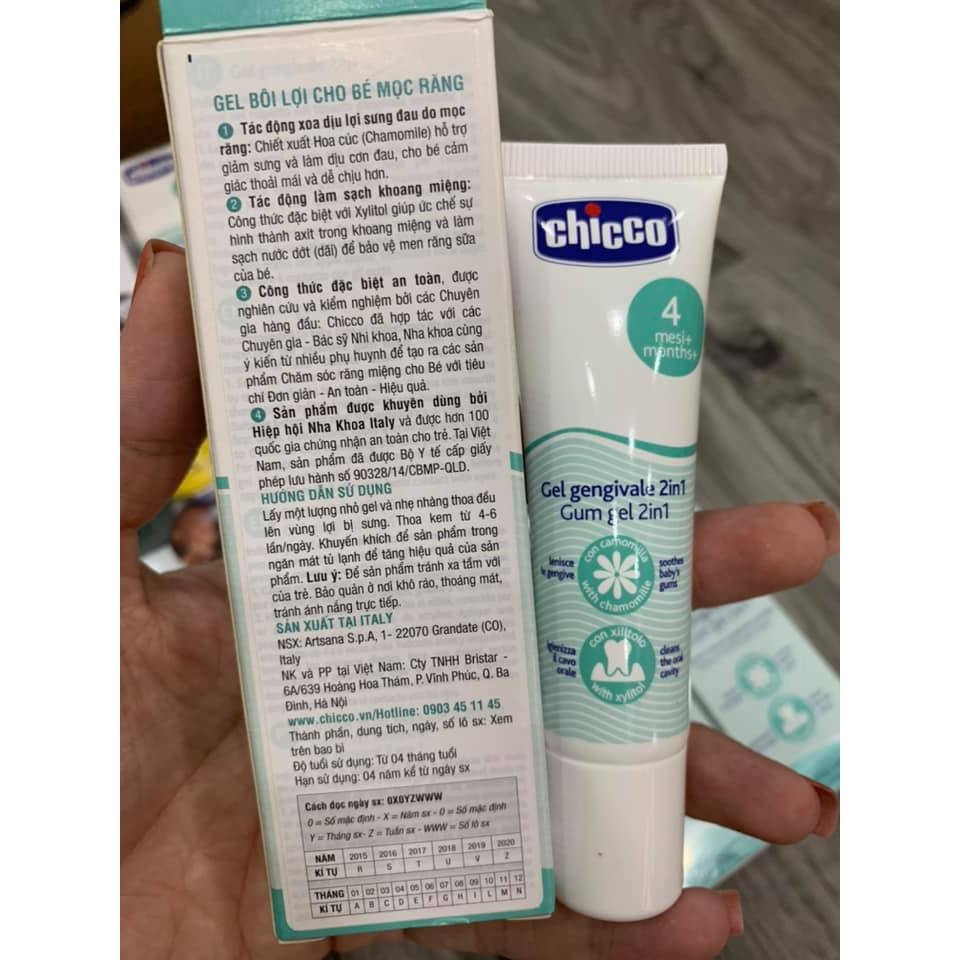 Gel Bôi Lợi Chicco Multifuntional Gum - Giúp Xoa Dịu Lợi Sưng Đau - Nhathuocgiahan