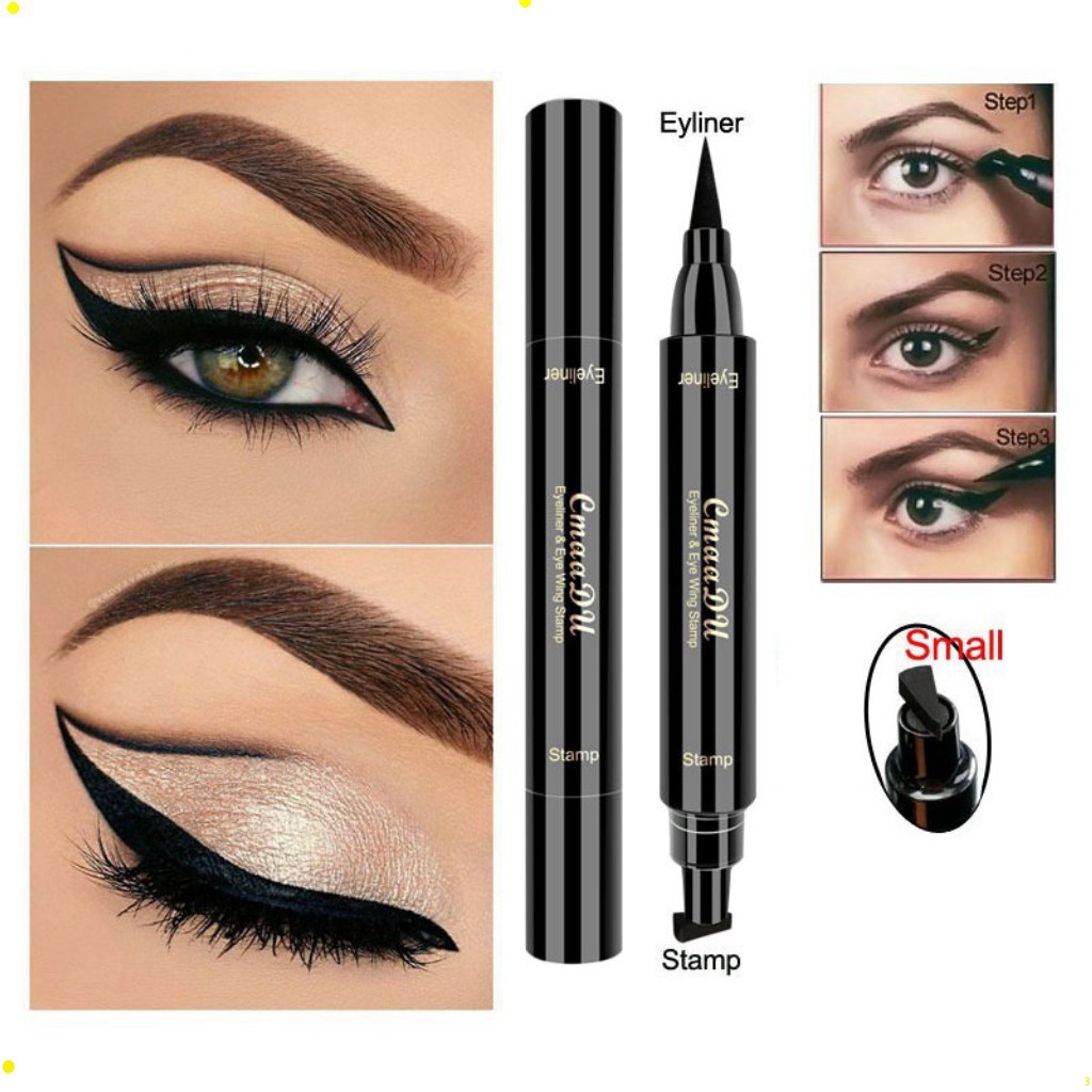 Bút Kẻ Mắt nước 2 Đầu nội địa trung Cmaadu QIC định hình , bút kẻ chống nhòe không thấm nước HT | BigBuy360 - bigbuy360.vn