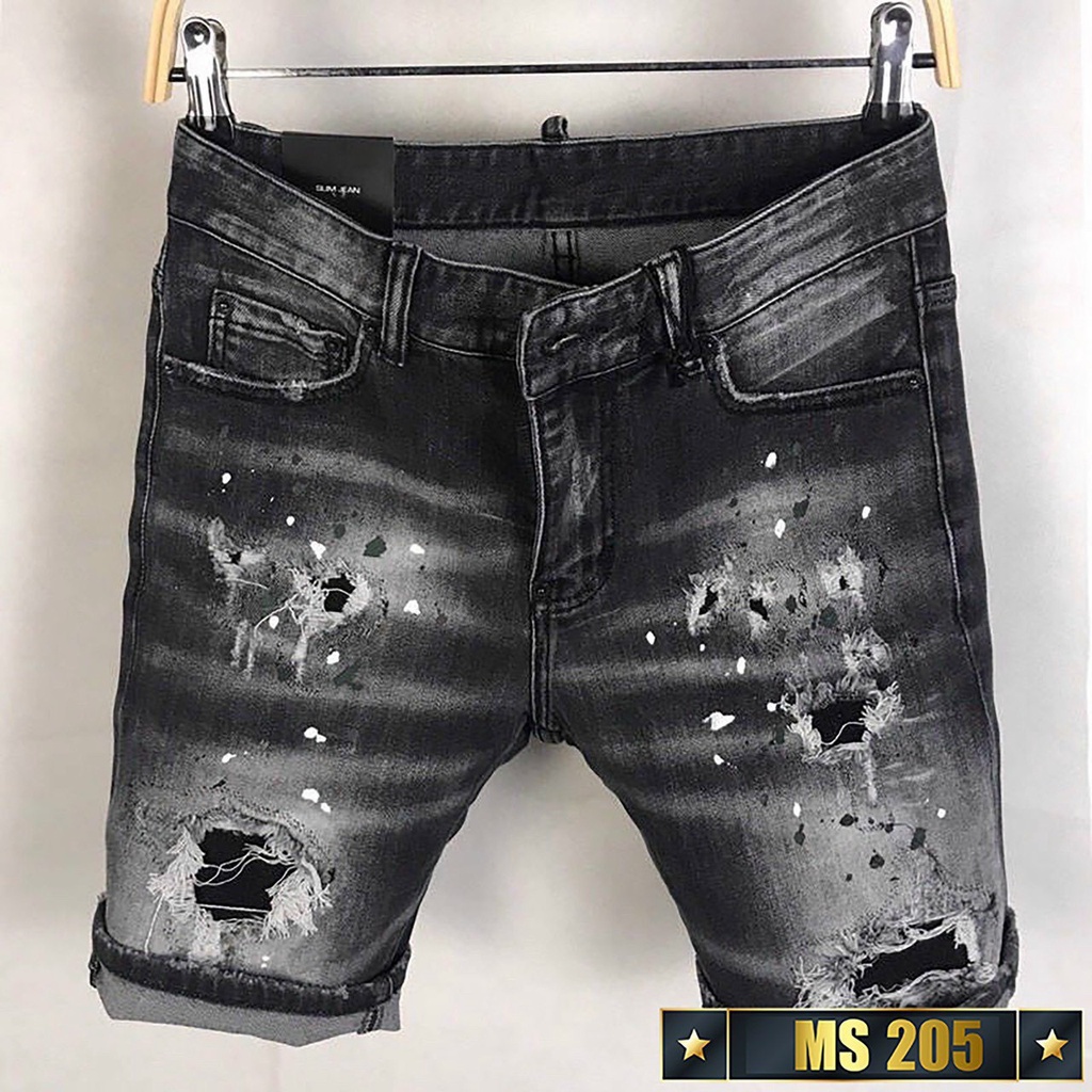 Quần short jean chất bò co giãn- quần lửng nam nhiều mẫu thời trang TINA ms205