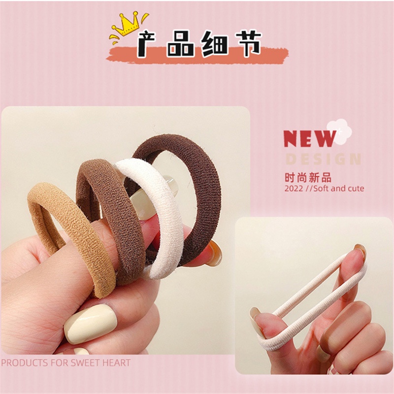 Dây Buộc Tóc Cao Su Co Giãn Không Đau Phong Cách Hàn Quốc Thời Trang Cho Nữ F982