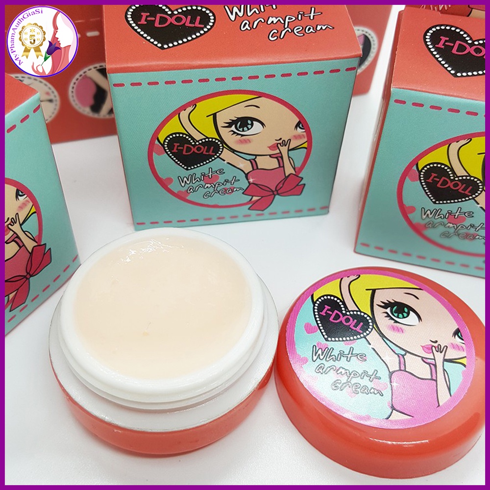 Kem mờ thâm nách Idoll White Armpit Cream giảm thâm trắng mịn khử mùi hôi nách bẹn khủy tay đầu gối Thái Lan 5g