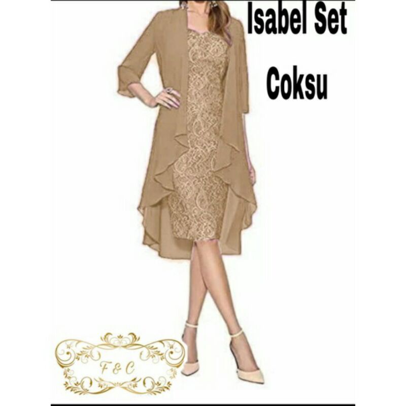 Đầm Midi Thổ Cẩm Trơn Cao Cấp Mới Nhất 2 Trong 1 Cho Nữ Isabel