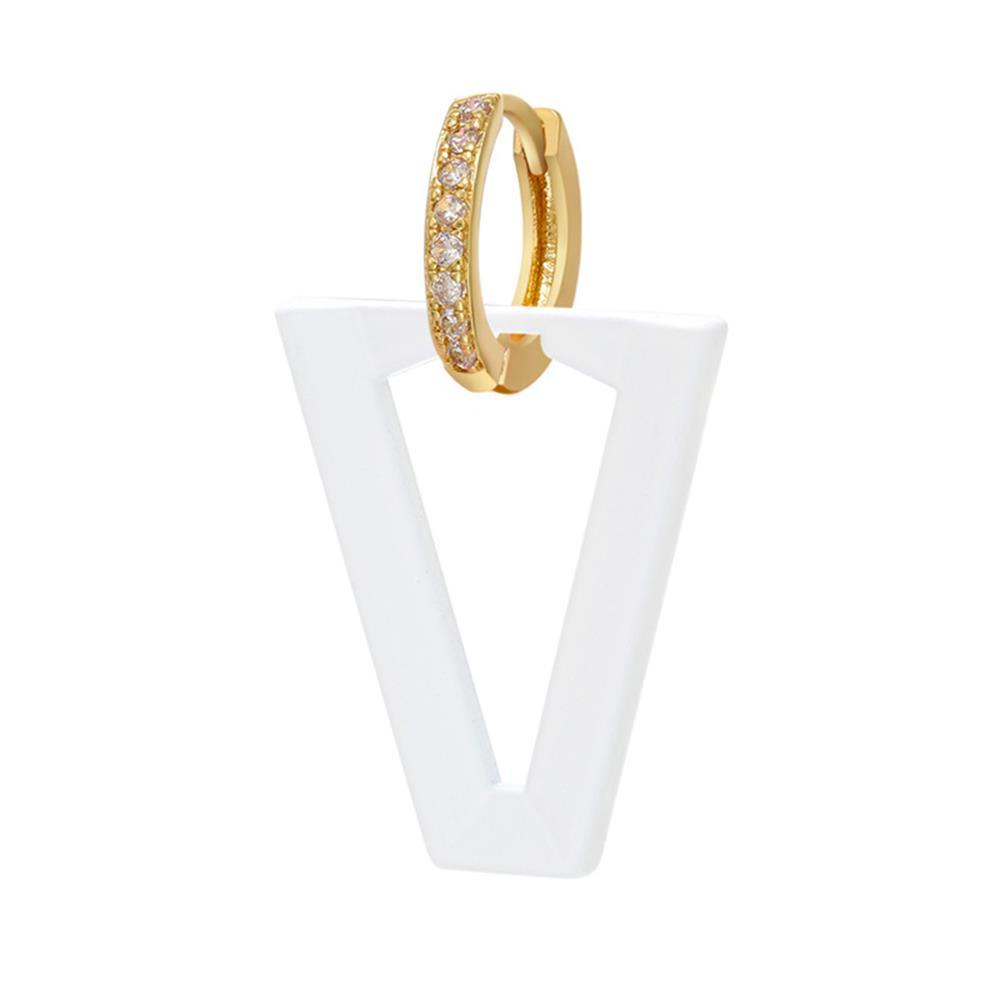 1 Bông Tai Dáng Dài Thời Trang Dự Tiệc Cưới|Khuyên Tai Đính Đá CZ Màu Trắng Sang Trọng